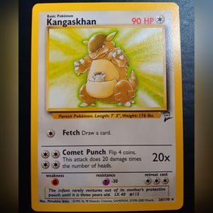 Kangaskhan Pokemon Card - Base Set 2 - 26/130 Rare Non-Holo